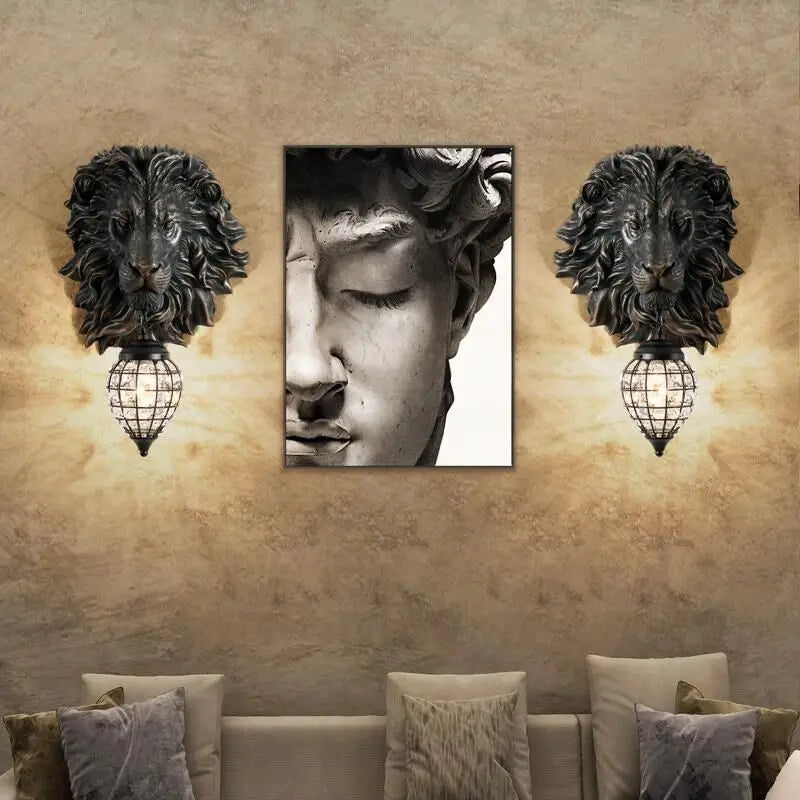 EuroStyle - Lampada da testa di leone Majestic