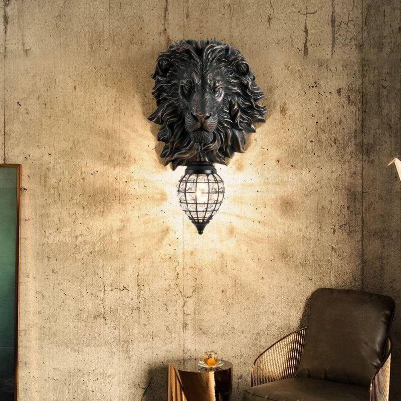 EuroStyle - Lampada da testa di leone Majestic