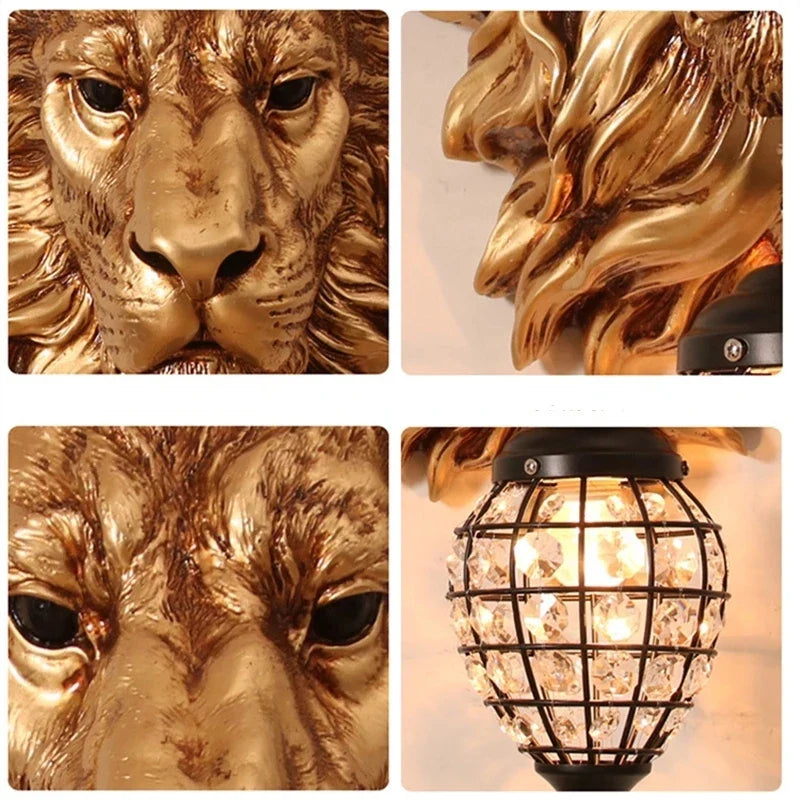 EuroStyle - Lampada da testa di leone Majestic