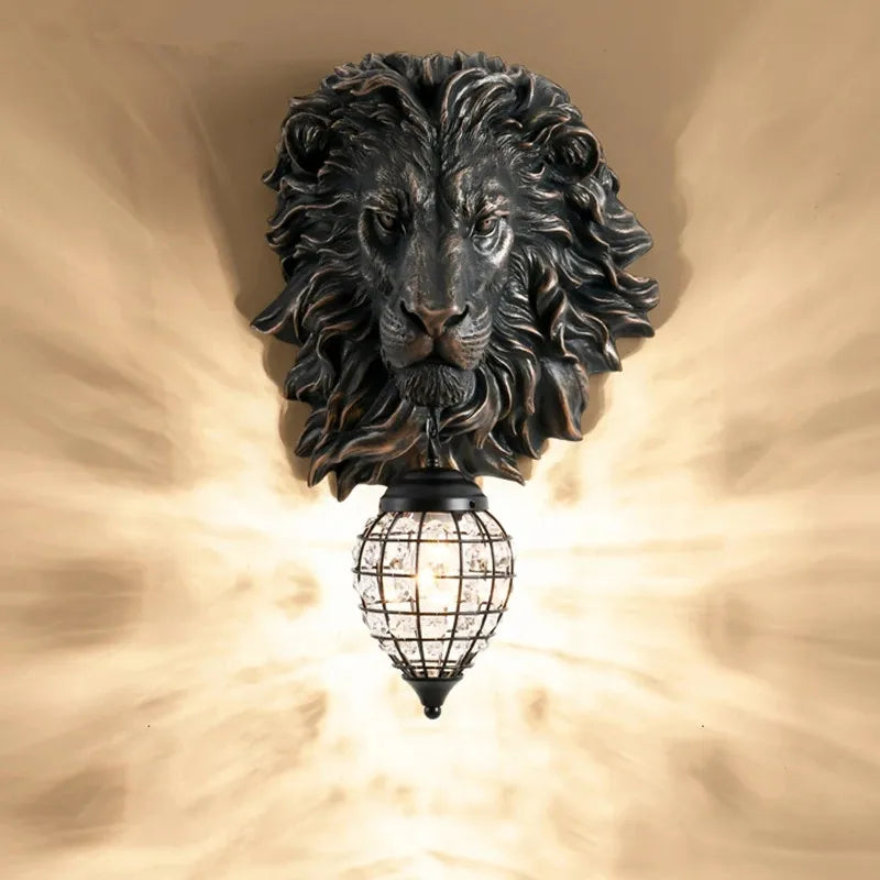 EuroStyle - Lampada da testa di leone Majestic