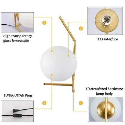 ClearEleganz - Lampada da tavolo moderna e minimalista