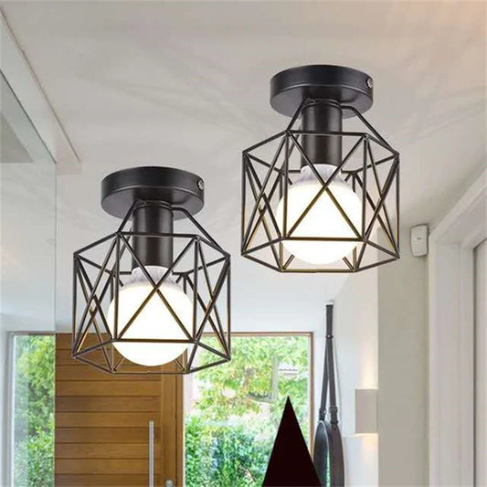 NoirTwist - Lampada forgiata nera