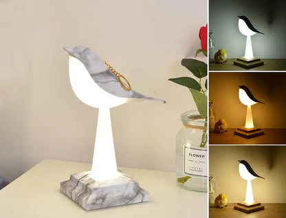 FeatherGlow - Lampada da tavolo Bird