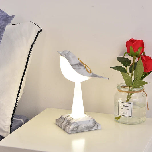 FeatherGlow - Lampada da tavolo Bird