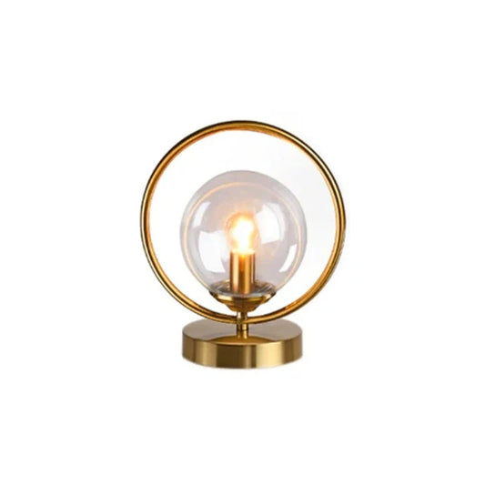 LuminaTreasure - Lampada da tavolo con globo in vetro