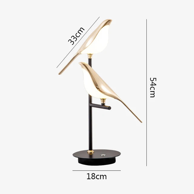 AvianGlow - Lampada da tavolo a forma di uccello