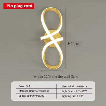 MinimalistGlow - Applique minimalista a LED