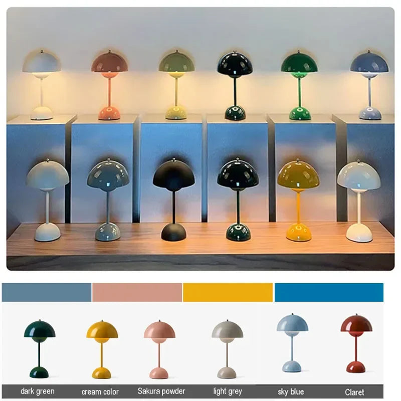 BloomShroom - Lampade da tavolo con fiori di funghi