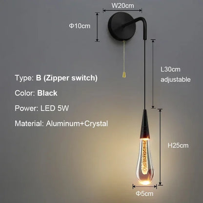 LuxePost - Lampade da parete Post Crystals
