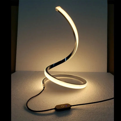 ScaledGlow - Lampade da tavolo con paralume a serpente