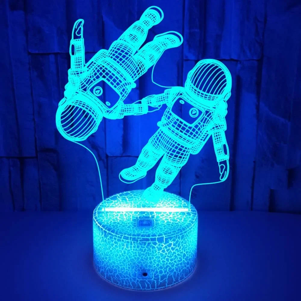 CosmicGlow - Lampada astronauta galattica