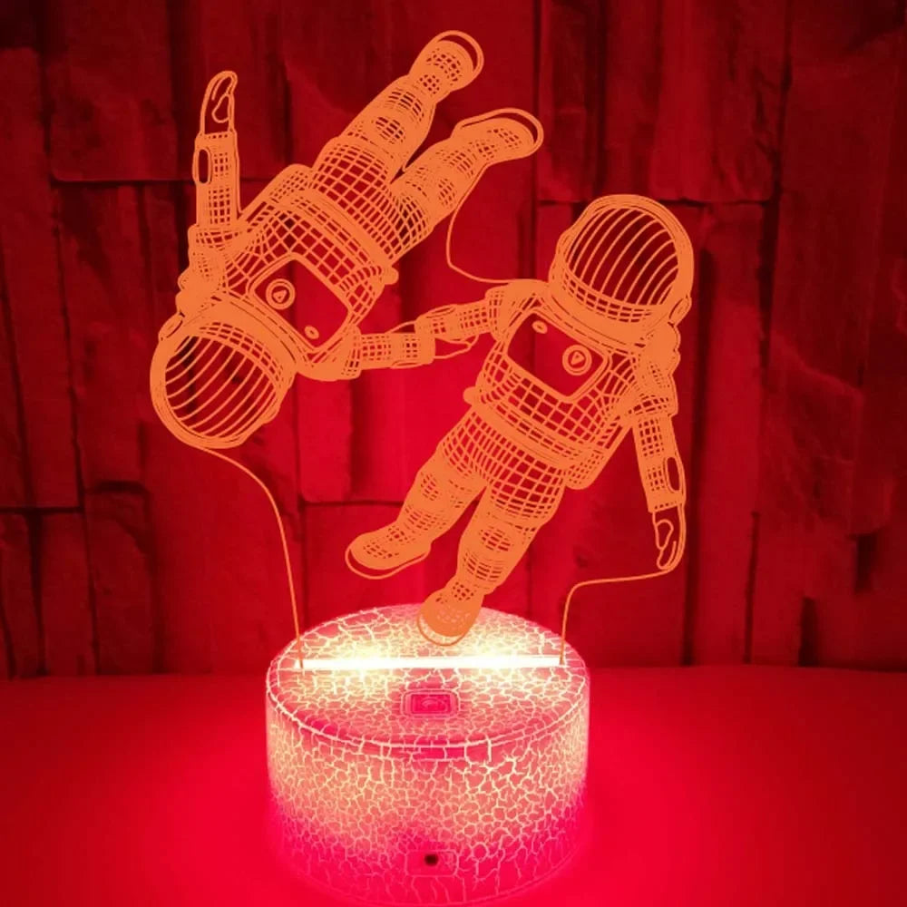 CosmicGlow - Lampada astronauta galattica