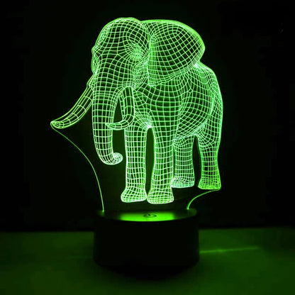 3DTrunk - Luce illusoria a forma di elefante