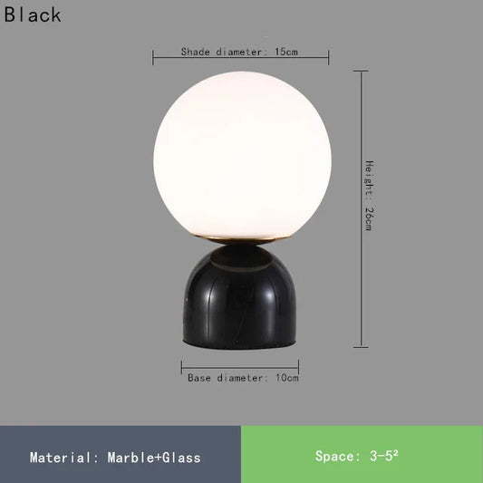 NordicRound - Lampada in vetro di marmo