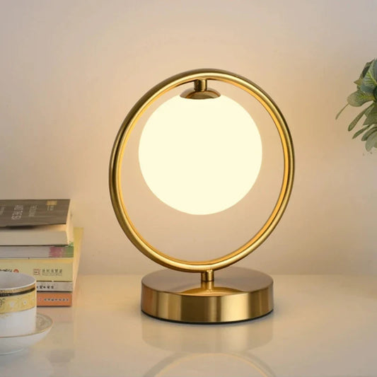 OrbGlow - Lampada da tavolo con globo in vetro