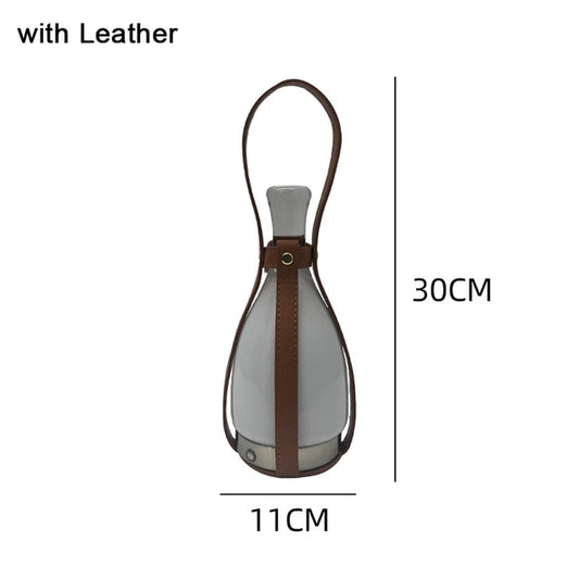 LeatherLuxe - Lampada nordica a bottiglia