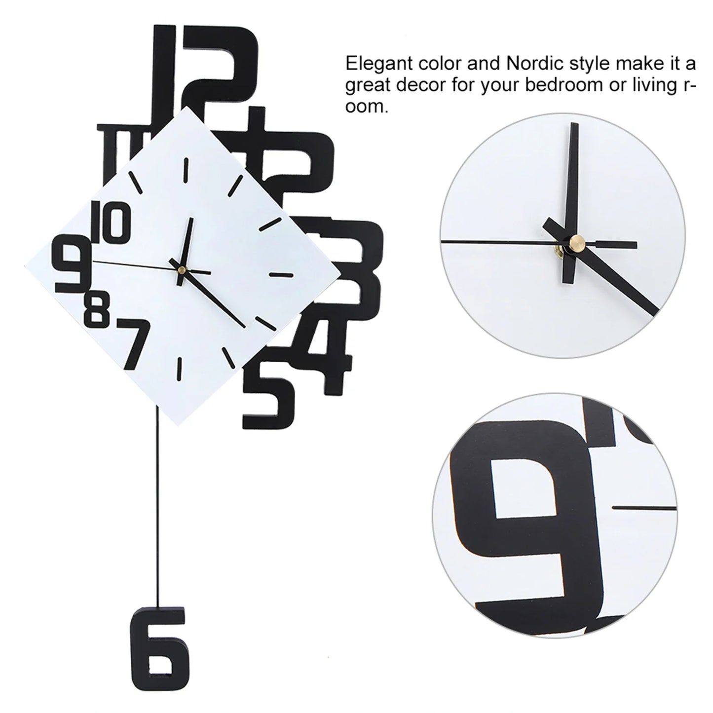 HyggeHour - Orologio da parete in stile nordico