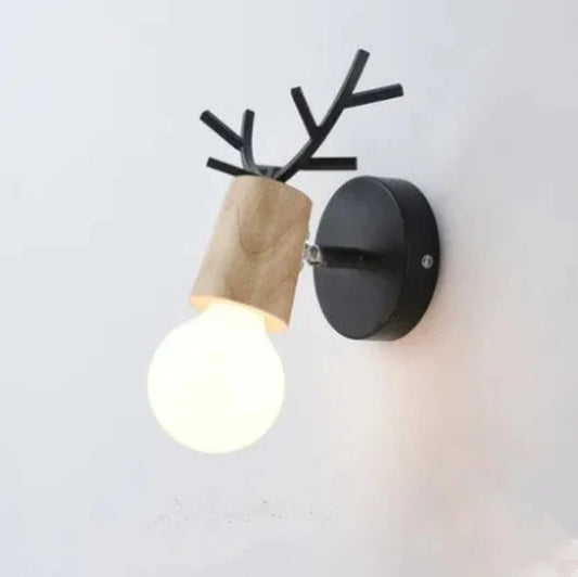 AntlerGlow - Lampada da parete in corno Macaron