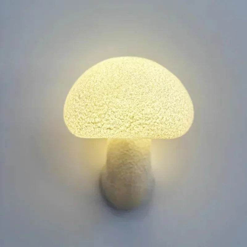 NordicBloom - Lampada da parete a fungo bianca