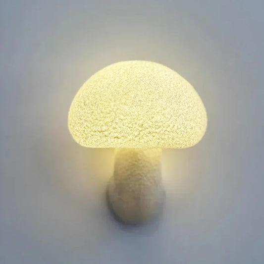 NordicBloom - Lampada da parete a fungo bianca