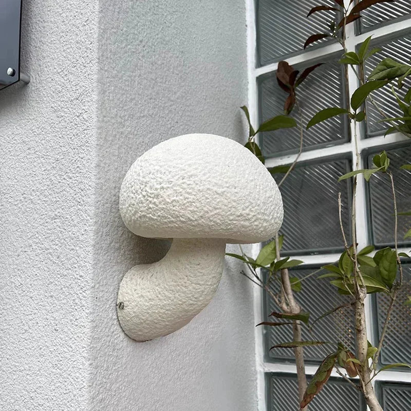 NordicBloom - Lampada da parete a fungo bianca