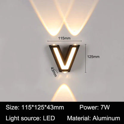 LetterGlow - Lampada da parete a lettere per esterni