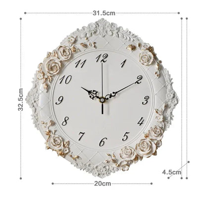 EuroResin - Orologio a fiore vintage