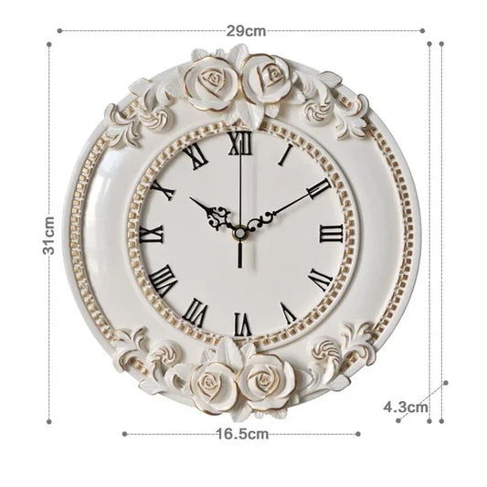 EuroResin - Orologio a fiore vintage
