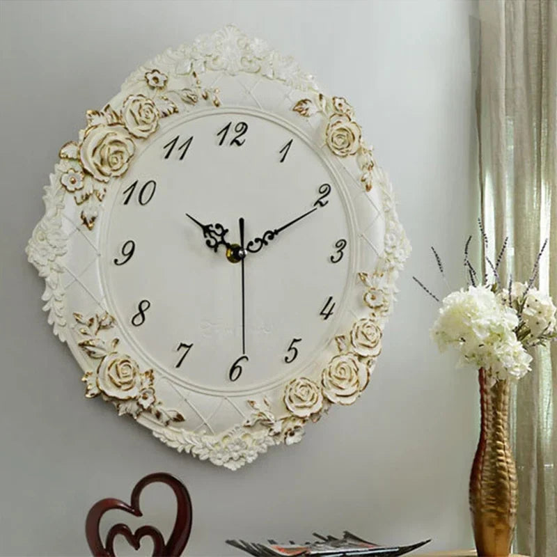 EuroResin - Orologio a fiore vintage