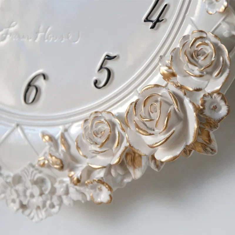 EuroResin - Orologio a fiore vintage