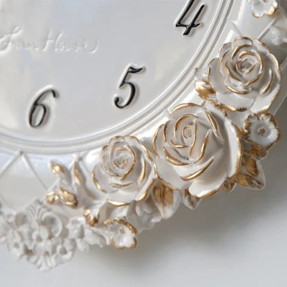 EuroResin - Orologio a fiore vintage
