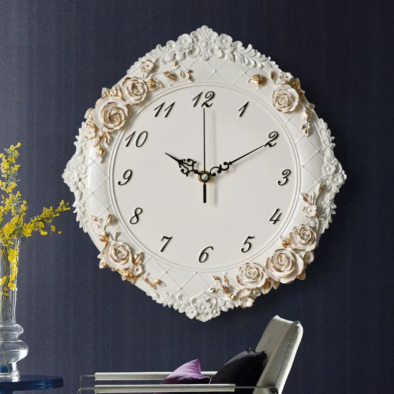 EuroResin - Orologio a fiore vintage