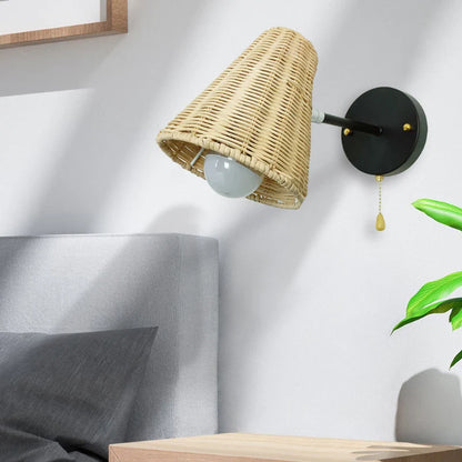 EcoLux - Lampada da parete rotante intrecciata