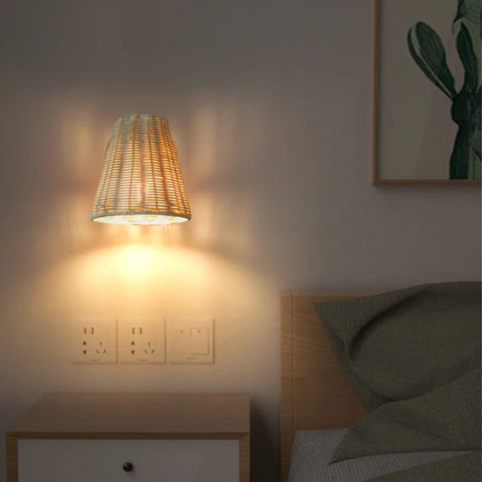 EcoLux - Lampada da parete rotante intrecciata
