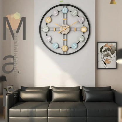 TimelessSteel | Orologio da parete vintage di grandi dimensioni