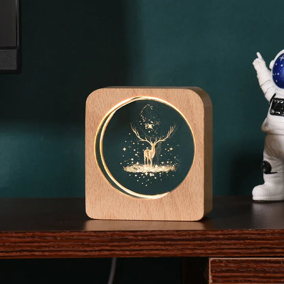WarmAmbience | Luce notturna in legno 3D
