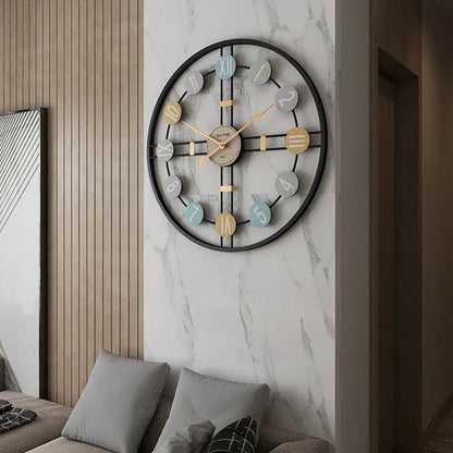 TimelessSteel | Orologio da parete vintage di grandi dimensioni