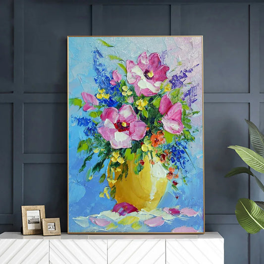 BloomCanvas | Dipinti a olio di fiori colorati