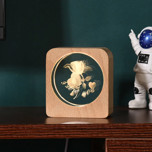 WarmAmbience | Luce notturna in legno 3D