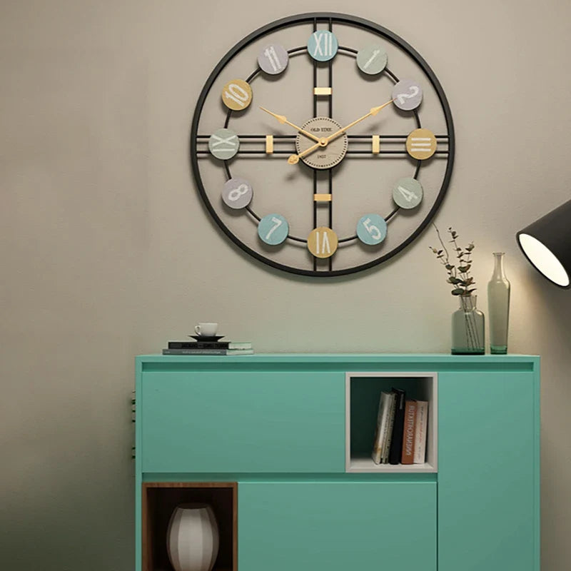 TimelessSteel | Orologio da parete vintage di grandi dimensioni