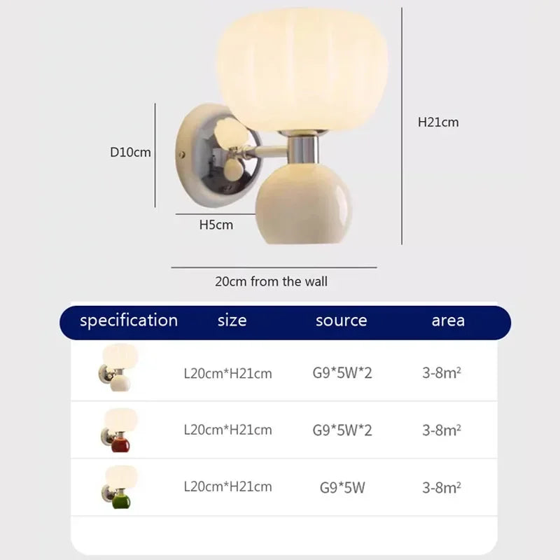 Applique LED moderne a forma di zucca