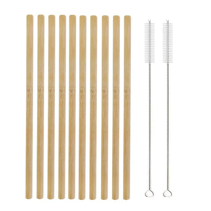 BambooGlow | Cannucce naturali per feste con spazzola per la pulizia