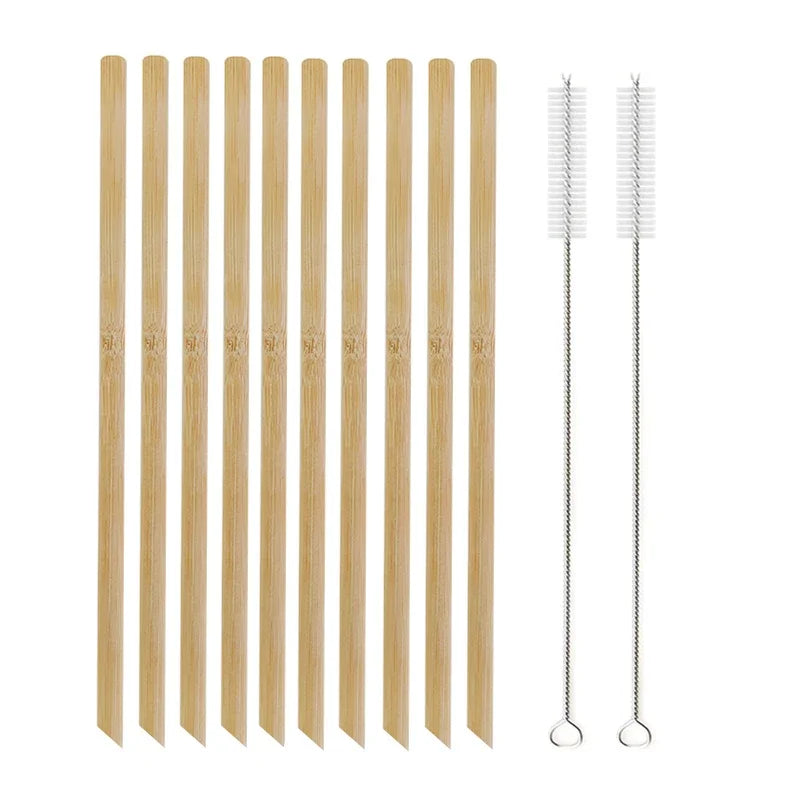 BambooGlow | Cannucce naturali per feste con spazzola per la pulizia