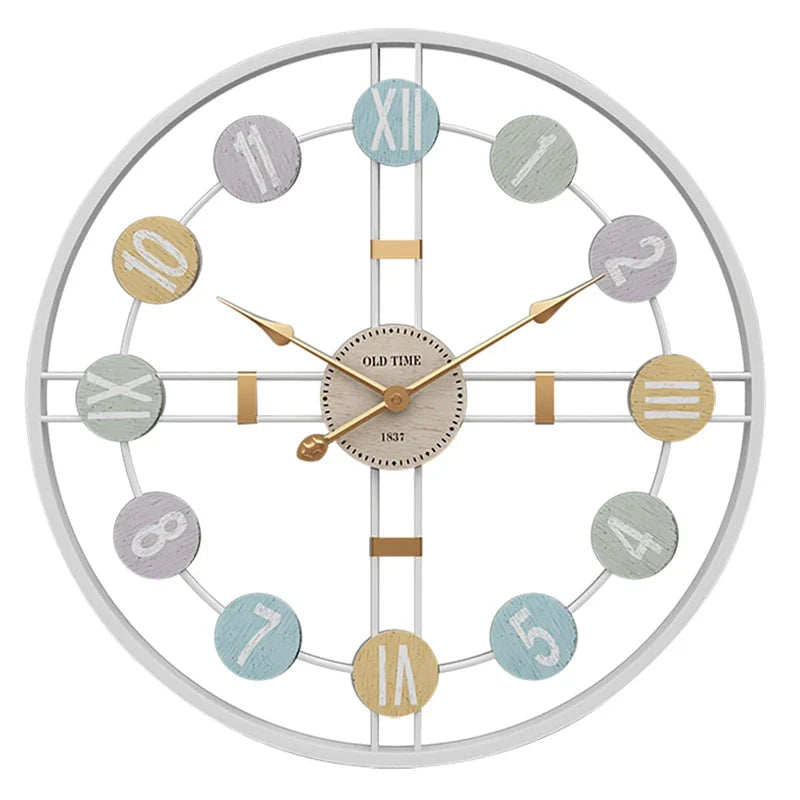 TimelessSteel | Orologio da parete vintage di grandi dimensioni