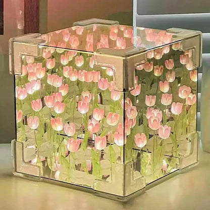 LumiTulip | Lampada cubo a specchio Tulipano