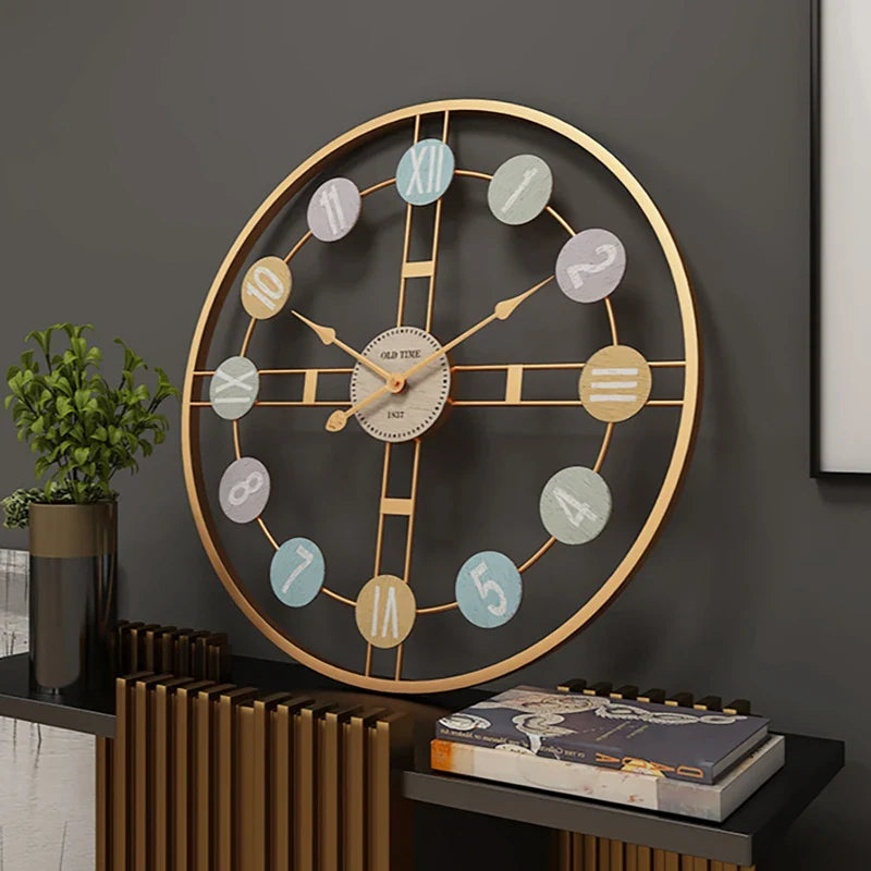 TimelessSteel | Orologio da parete vintage di grandi dimensioni