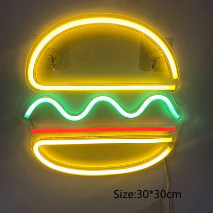 TastyTidbits - Luce notturna al neon per il fast food