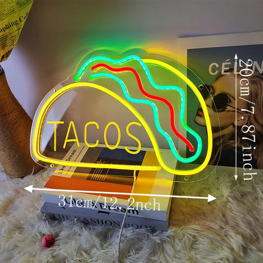 TastyTidbits - Luce notturna al neon per il fast food