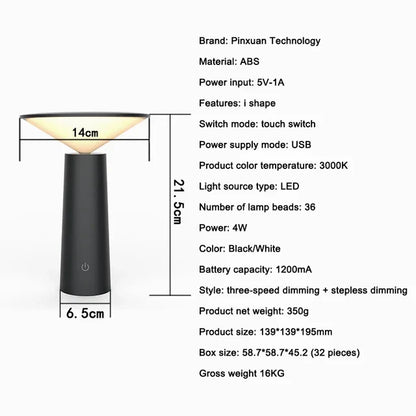 TinyShine - Mini lampade da tavolo portatili