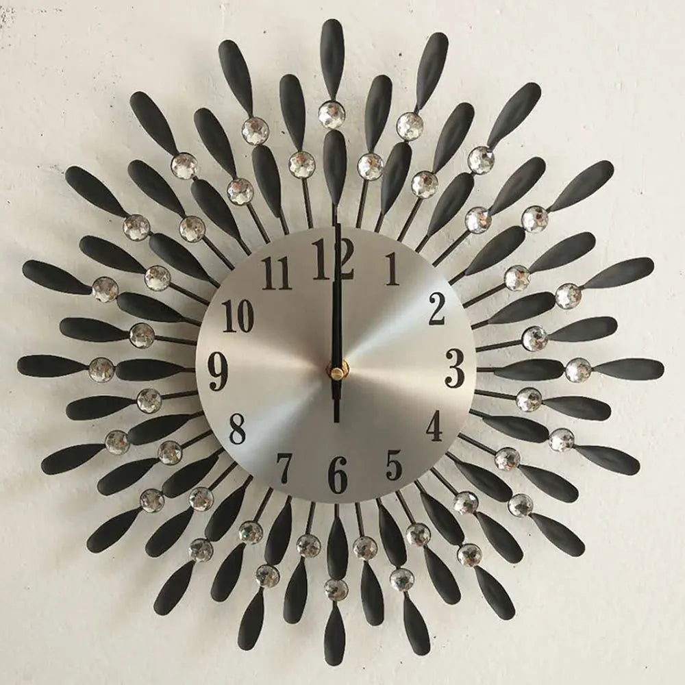 BrillianceBloom - Orologio da parete con diamante